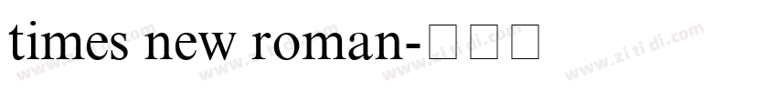 times new roman字体转换